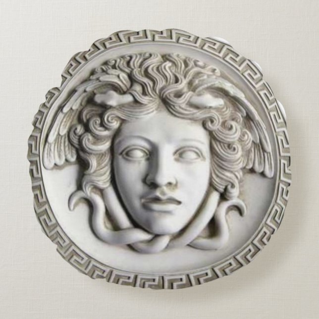 Cameo Medusa  Round Pillow (Front)