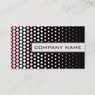 Cameo Pink and White Polka Dot Professional Business Card
