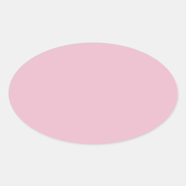 Cameo Pink Durable Colour Matched Oval Sticker (Front)