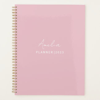 Cameo pink elegant custom planner