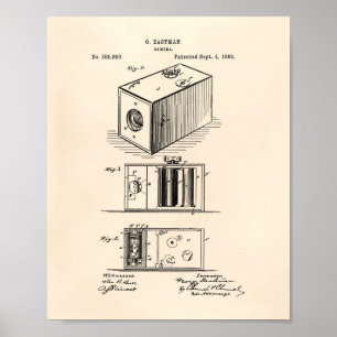 Camera 1988 Patent Art  Old Peper Poster
