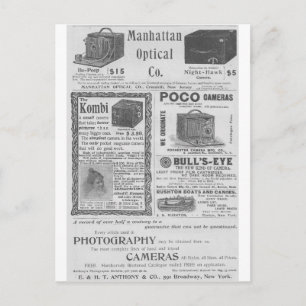 Camera ads postcard