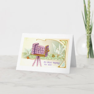Camera and doves holiday card