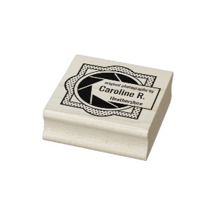 Camera Aperture Personalized Photographer Stamp