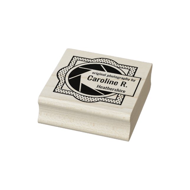 Camera Aperture Personalized Photographer Stamp (Stamp)