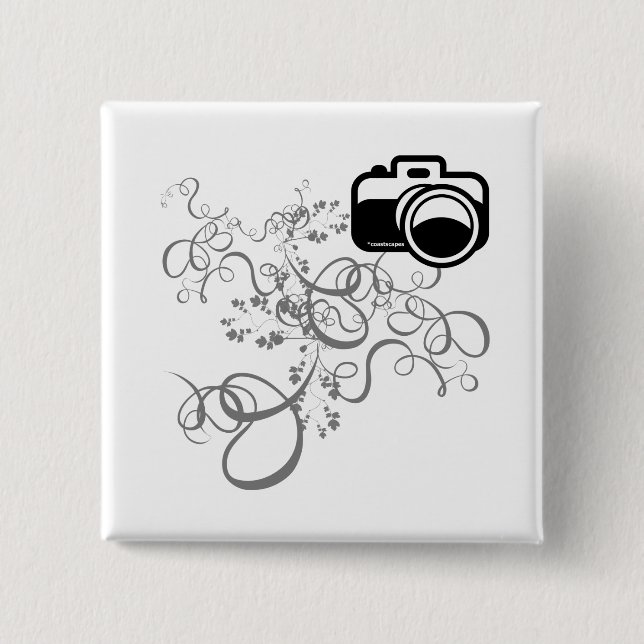 Camera Art 2 Inch Square Button (Front)