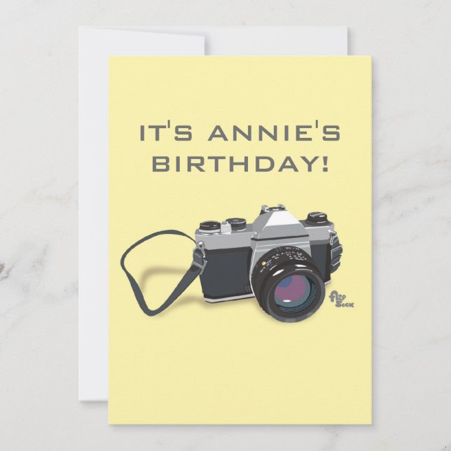 Camera Birthday Invitation (Front)