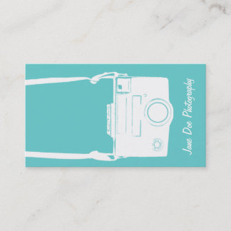 Camera Blue Retro Photography Film Illustration Business Card