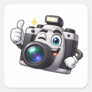 Camera Character Winking Thumps Up Sticker