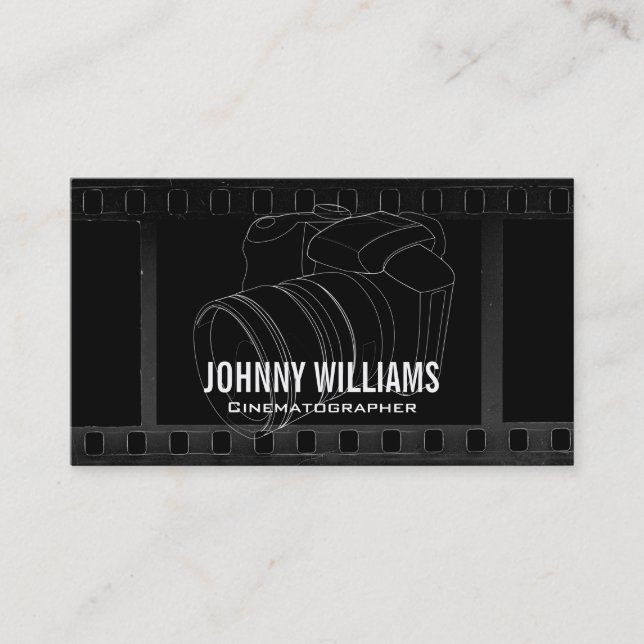 Camera DSLR | Film Background Business Card (Front)