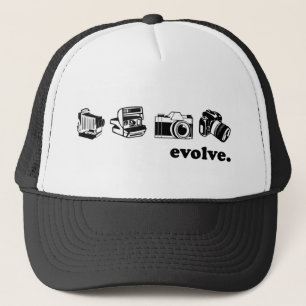 Camera evolution trucker hat