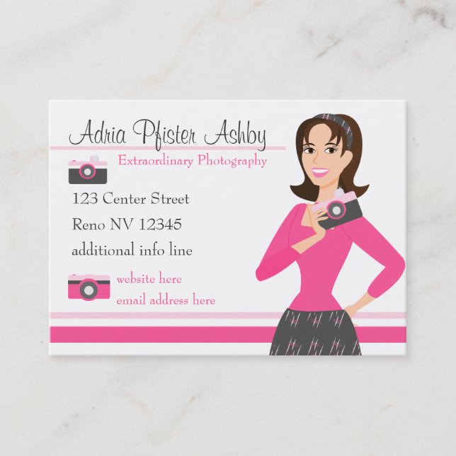Camera Girl Business Card (Front)