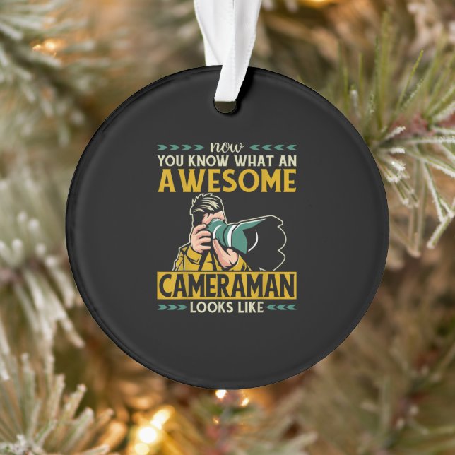 Camera Guy Photographer Funny Awesome Cameraman Ornament (Tree)