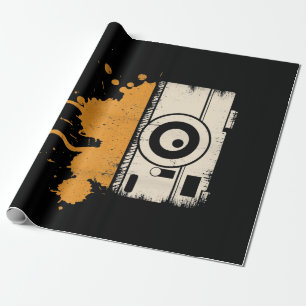 Camera I Photography I Retro Journalist Wrapping Paper