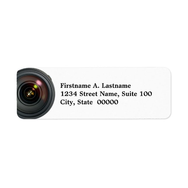 Camera Lens Address Labels (Front)