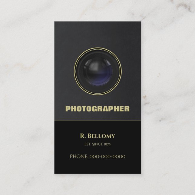Camera Lens Business Card (Front)