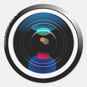 Camera Lens Classic Round Sticker