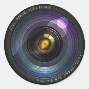 Camera Lens Classic Round Sticker