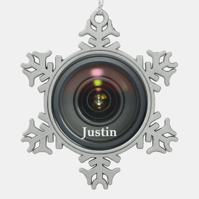 Camera Lens Ornament Customize it! (Front)