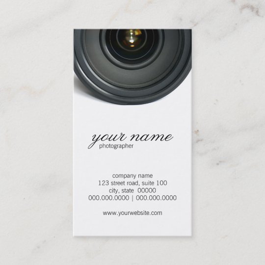 Camera Lens Photography Business Cards | Zazzle.ca