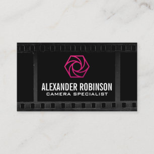 Camera Lens Shutter Focus   Film Background Business Card