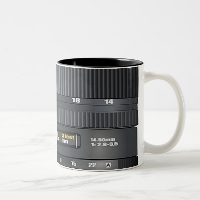 Camera Lens Two-Tone Coffee Mug (Right)