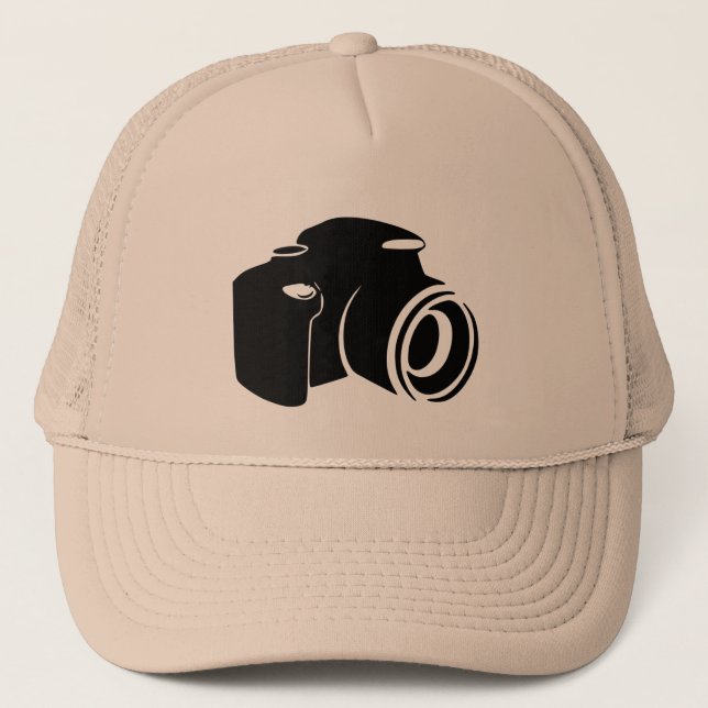 Camera love photography fan icon modern graphic trucker hat (Front)