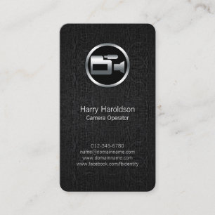 Caméra Opérateur Caméra Carte de visite noir