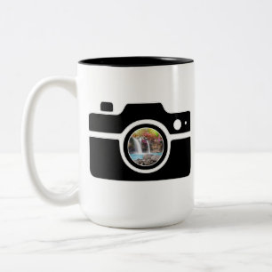 Camera personalized photo Two-Tone coffee mug