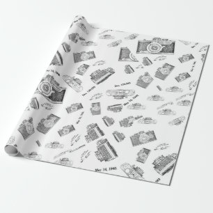 camera photo wrapping paper