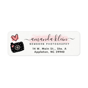 Caméra photographe minimaliste mignonne Adresse de
