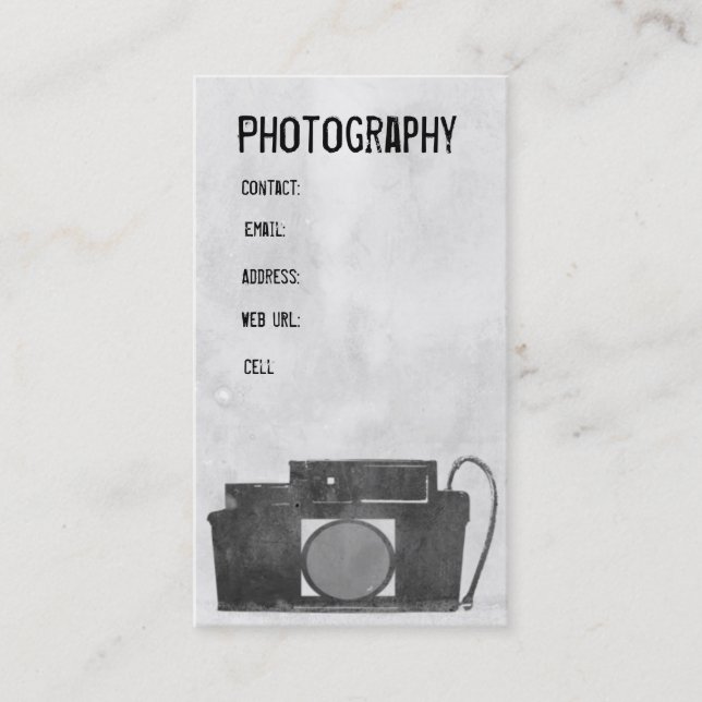 Camera Photography Business Card (Front)