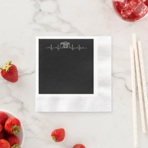 Camera Photography Heartbeat  Photographers Napkin