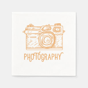Camera Photography Vintage Retro Photographer Came Napkin
