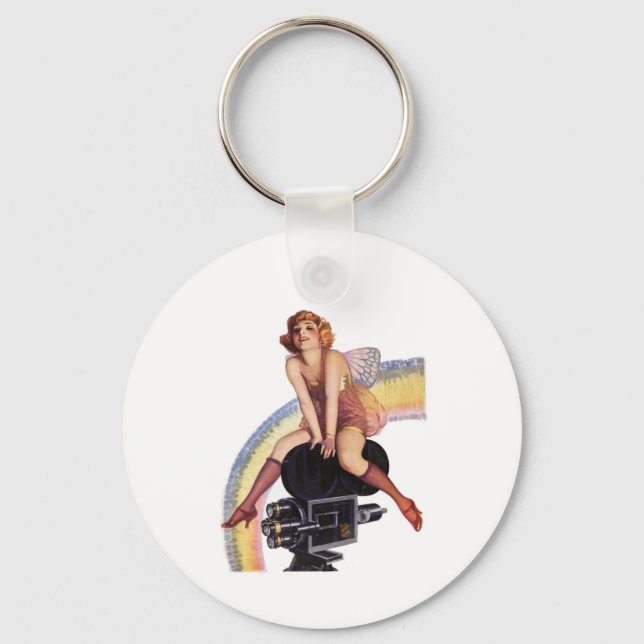 Camera Pose with Bow Keychain (Front)