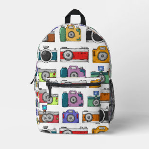 Camera Printed Backpack