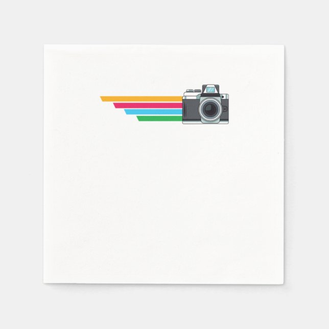 Camera Retro Vintage Photographer Camerman Photogr Napkin (Front)