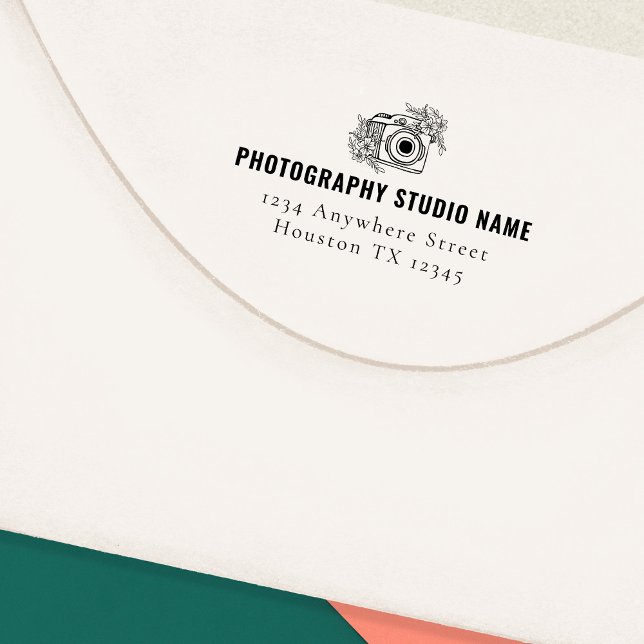 Camera Return Name Address Photography Studio Self-inking Stamp (Creator Uploaded)
