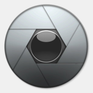 Camera Shutter Classic Round Sticker
