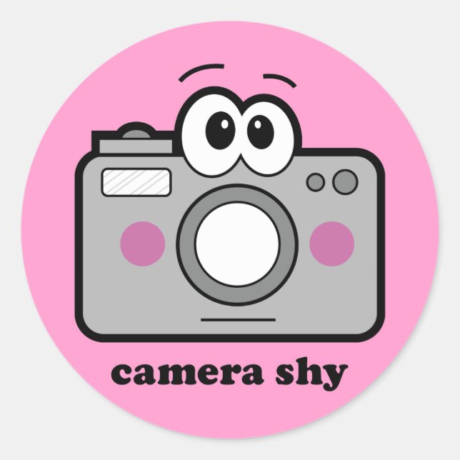 Camera Shy Classic Round Sticker (Front)