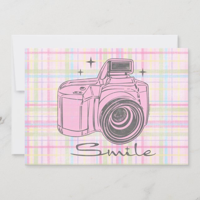 Camera Smile Birthday Invitation (Front)