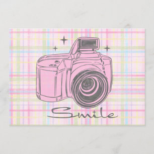 Camera Smile Birthday Invitation