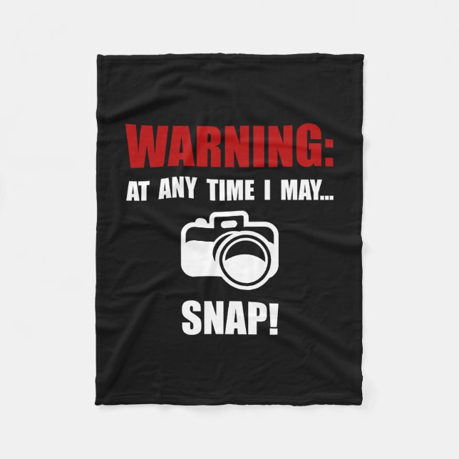 Camera Snap Fleece Blanket (Front)