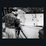 Camera Technician Poster<br><div class="desc">Photo taken during the early days of Hockey Night in Canada broadcasts at Maple Leaf Gardens  (1950s-1960s). Read about our history online: http://www.cbc.radio-canada.ca/en/explore/our-history/</div>