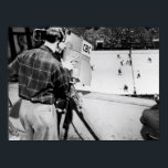Camera Technician Poster<br><div class="desc">Photo taken during the early days of Hockey Night in Canada broadcasts at Maple Leaf Gardens  (1950s-1960s). Read about our history online: http://www.cbc.radio-canada.ca/en/explore/our-history/</div>