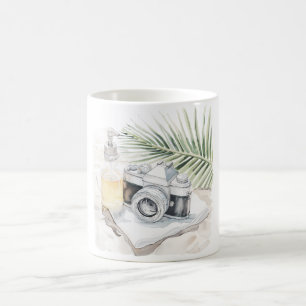 Camera Tropical Leaves Coffee Mug