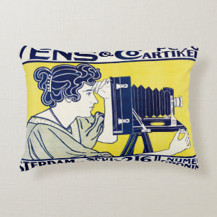 Camera Woman, Photographer, Van Caspel Accent Pillow