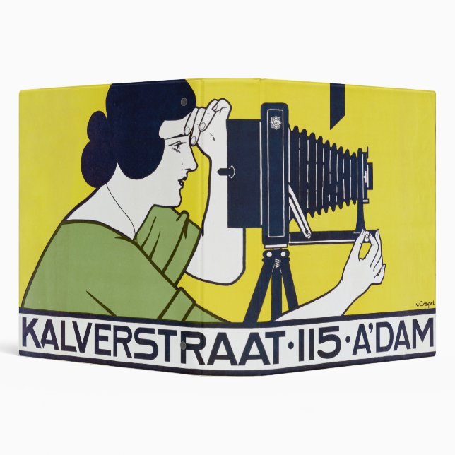 Camera Woman, Photographer, Van Caspel Binder (Background)