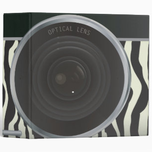 Camera Zebra Print Binder