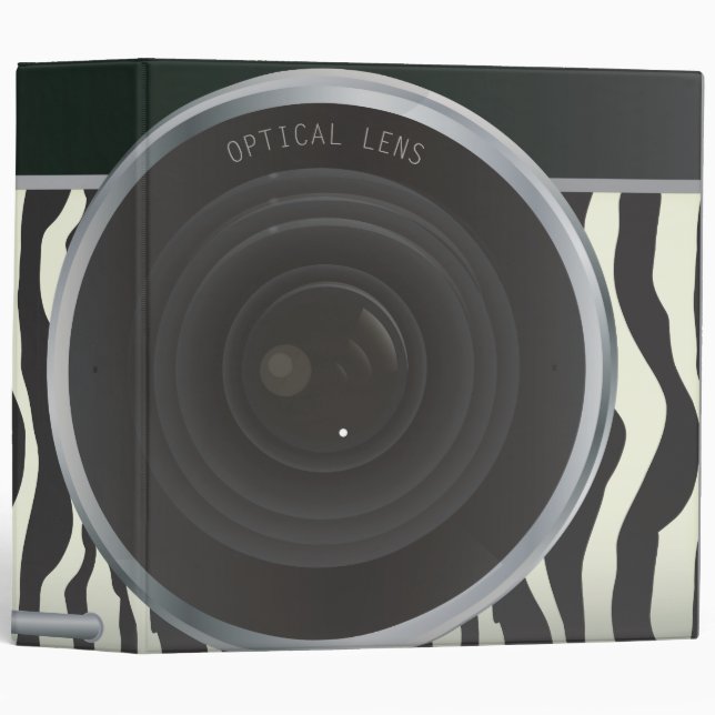 Camera Zebra Print Binder (Front/Spine)